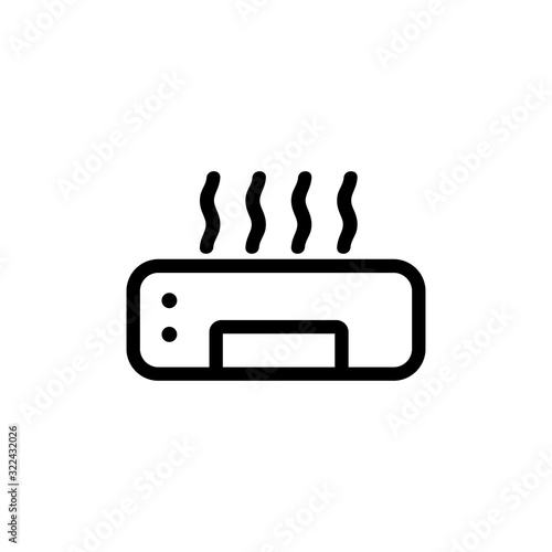 Electric convector vector icon. Thin line sign. Isolated contour symbol illustration