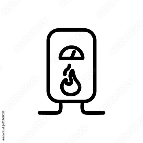 Electric convector vector icon. Thin line sign. Isolated contour symbol illustration