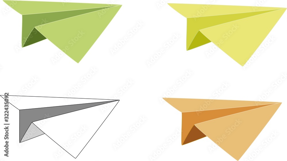 collection of colorful paper planes collection of colorful paper planes