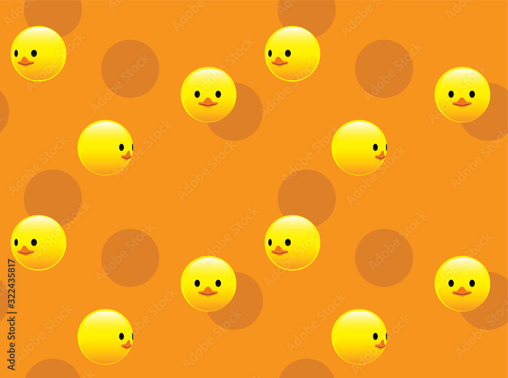 Fototapeta premium Animal Head Chick Vector Seamless Background Wallpaper-01
