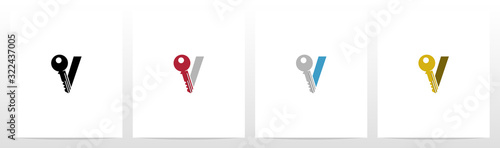 Key On Letter Logo Design V