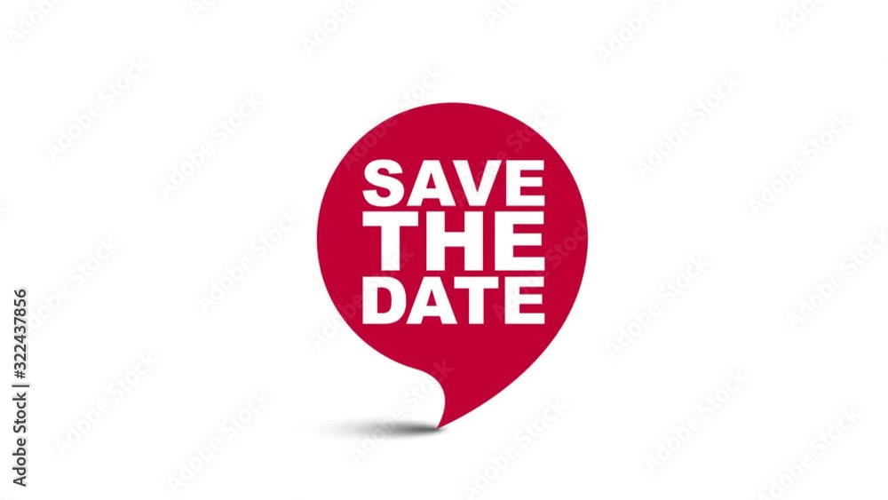 red element video animation save the date