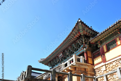 Cheongungyo and baekungyo Bridge at Jahamun gate of Bulguksa temple