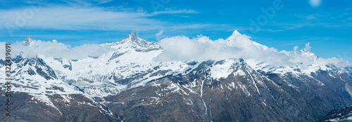 Panorama of snow mountain in Swiss