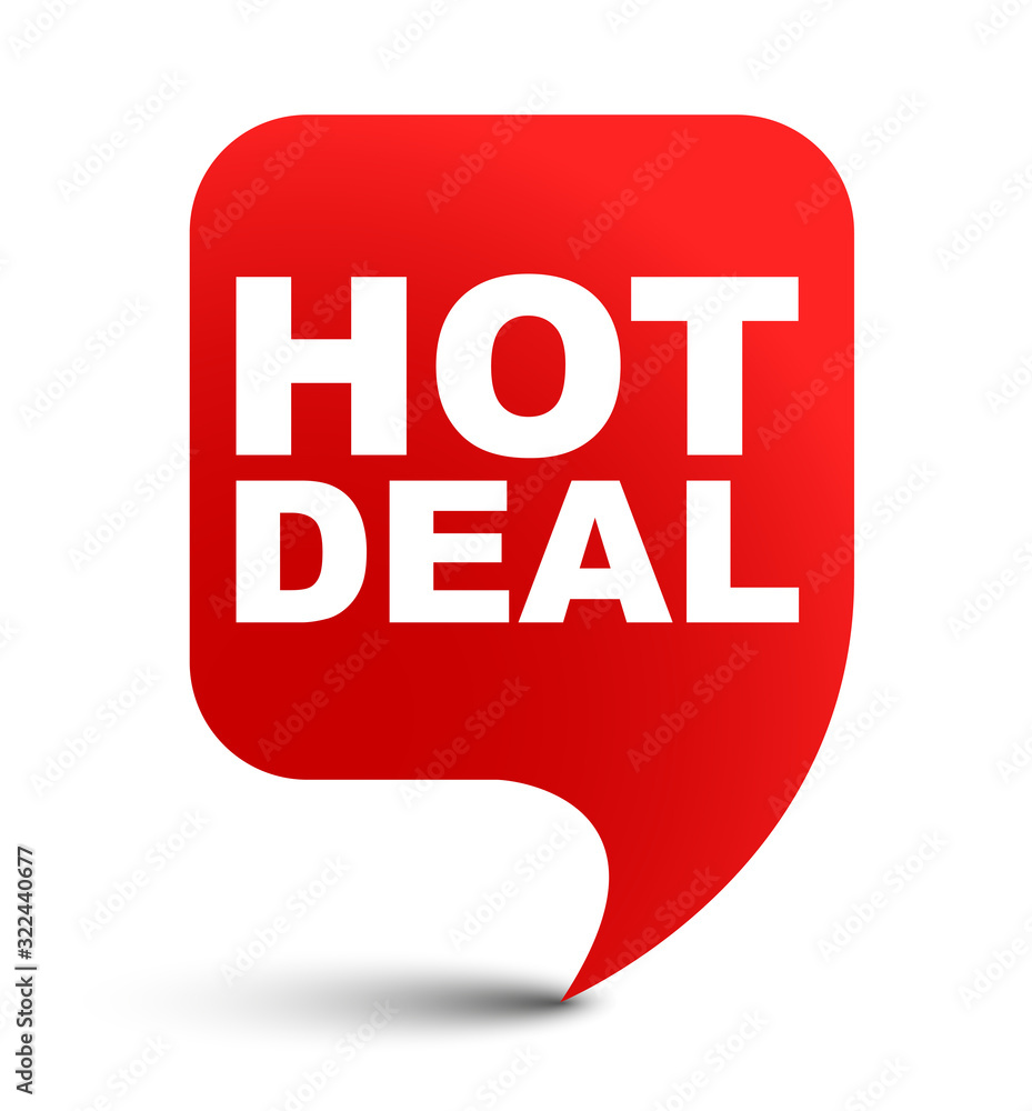 red vector banner hot deal