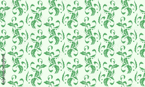 Floral pattern background for spring, with leaf and flower unique style design.