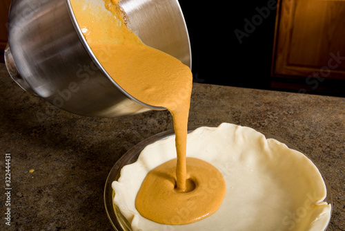 Принти на полотні Pumpkin pie preparation