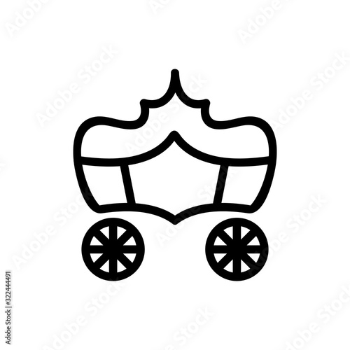 Coach brougham icon vector. Thin line sign. Isolated contour symbol illustration