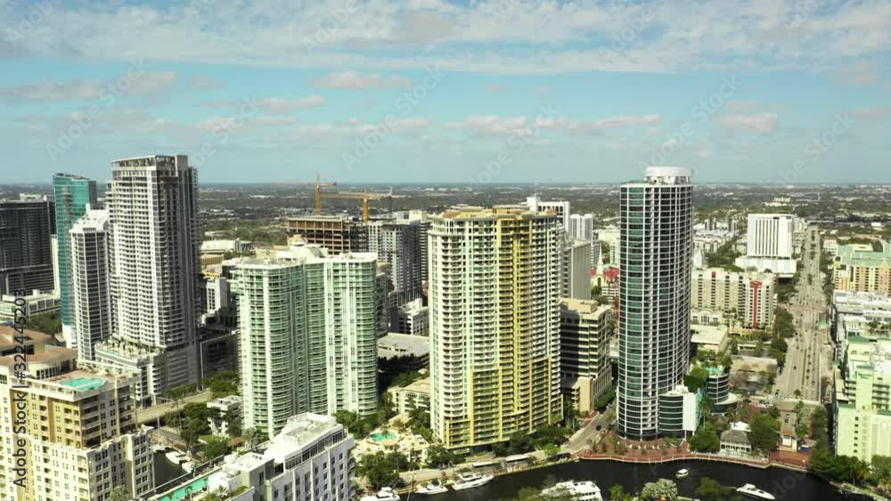 Aerial tour Fort Lauderdale Florida 2020 future city Aerial tour Fort Lauderdale Florida 2020 future city