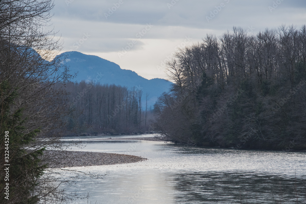 A picture of the river along the Squamish valley. BC Canada A picture of the river along the Squamish valley. BC Canada