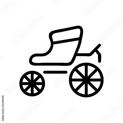 Coach brougham icon vector. Thin line sign. Isolated contour symbol illustration