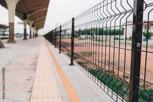 Aluminum fence side tactile paving