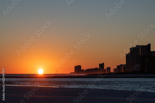 orange beach gulf shores sunset