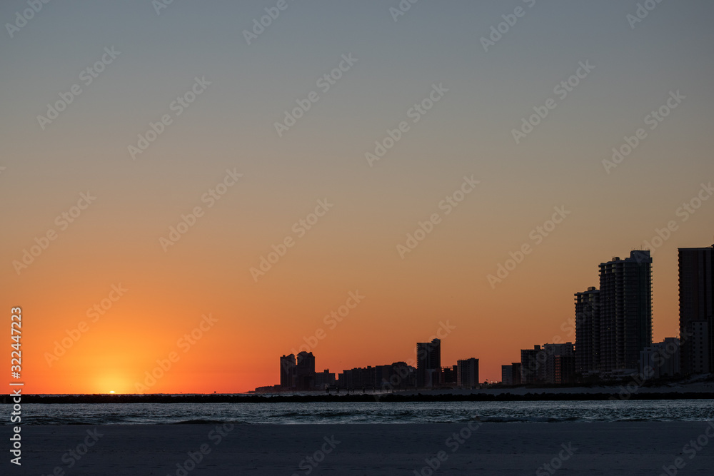 orange beach gulf shores sunset