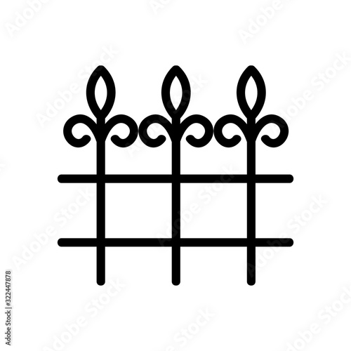 blacksmith fence icon vector. Thin line sign. Isolated contour symbol illustration