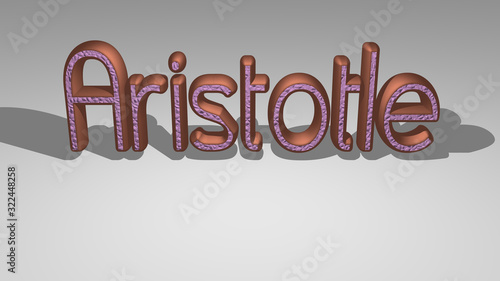 3D illustration of Aristotle photo