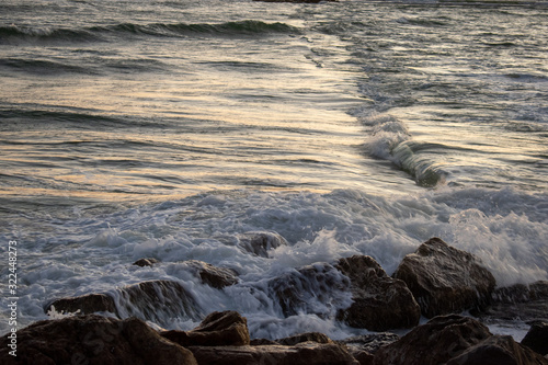 Gulf Beach Waves Sea Sunset