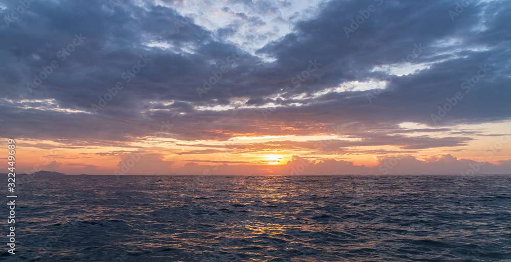 sunset over the sea sunset over the sea