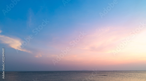 sunset over the sea background.