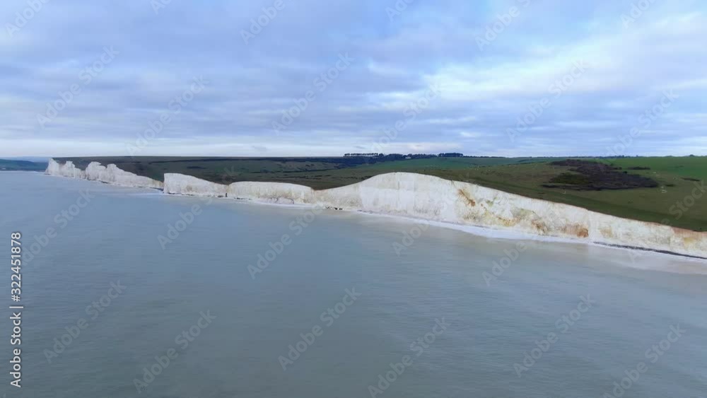 White cliffs at the English coast - aerial view -aerial photography White cliffs at the English coast - aerial view -aerial photography