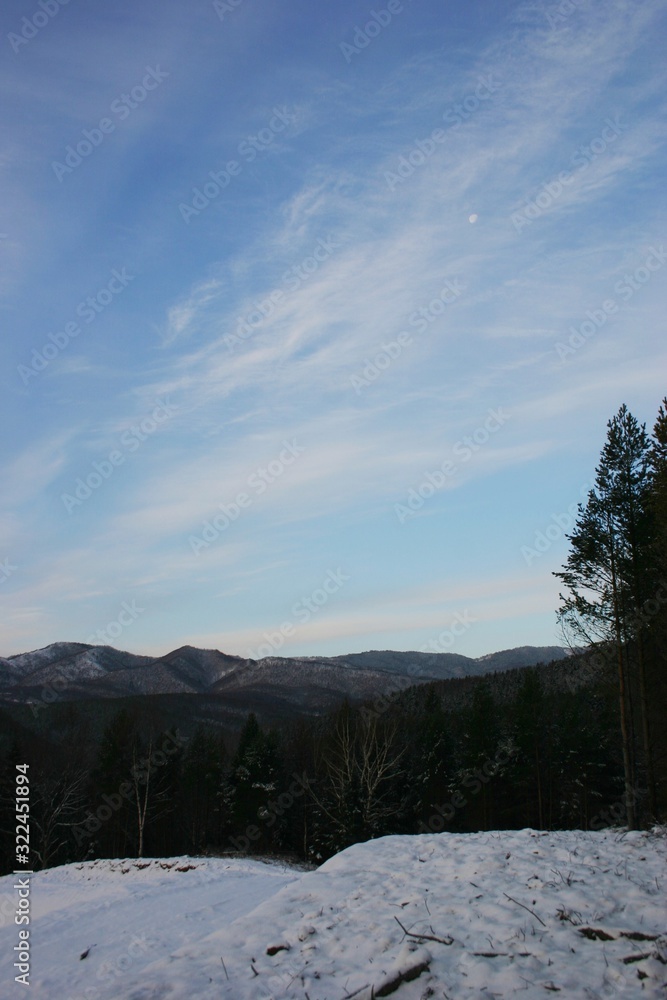 Fototapeta premium winter landscape in the mountains