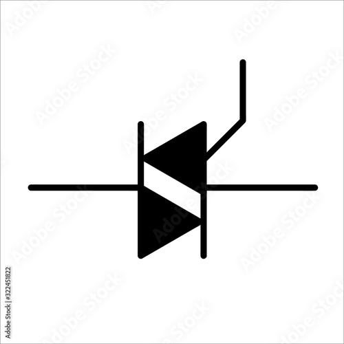 TRIAC Diode Electronic Component Symbol For Circuit Design  photo