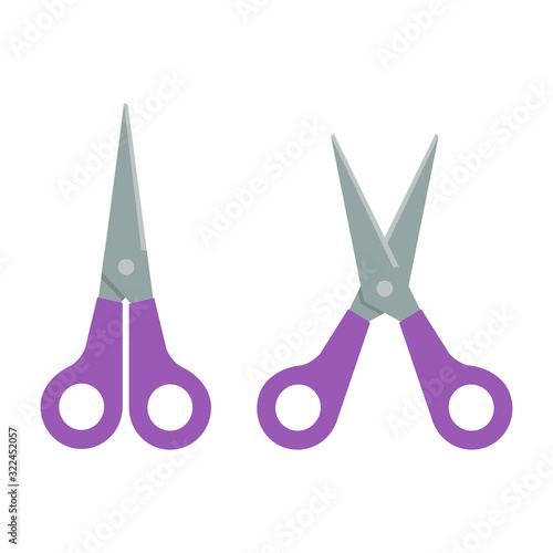 Scissor Vector Flat Design Illustration