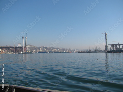 Bild auf Leinwand view of port of vladivostok