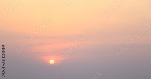 sunrise in morning time with soft tone 