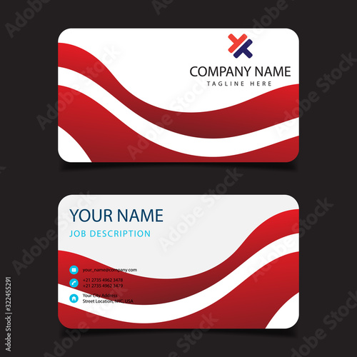 Free Download Business card design set template for company corporate style. - GFXLoad