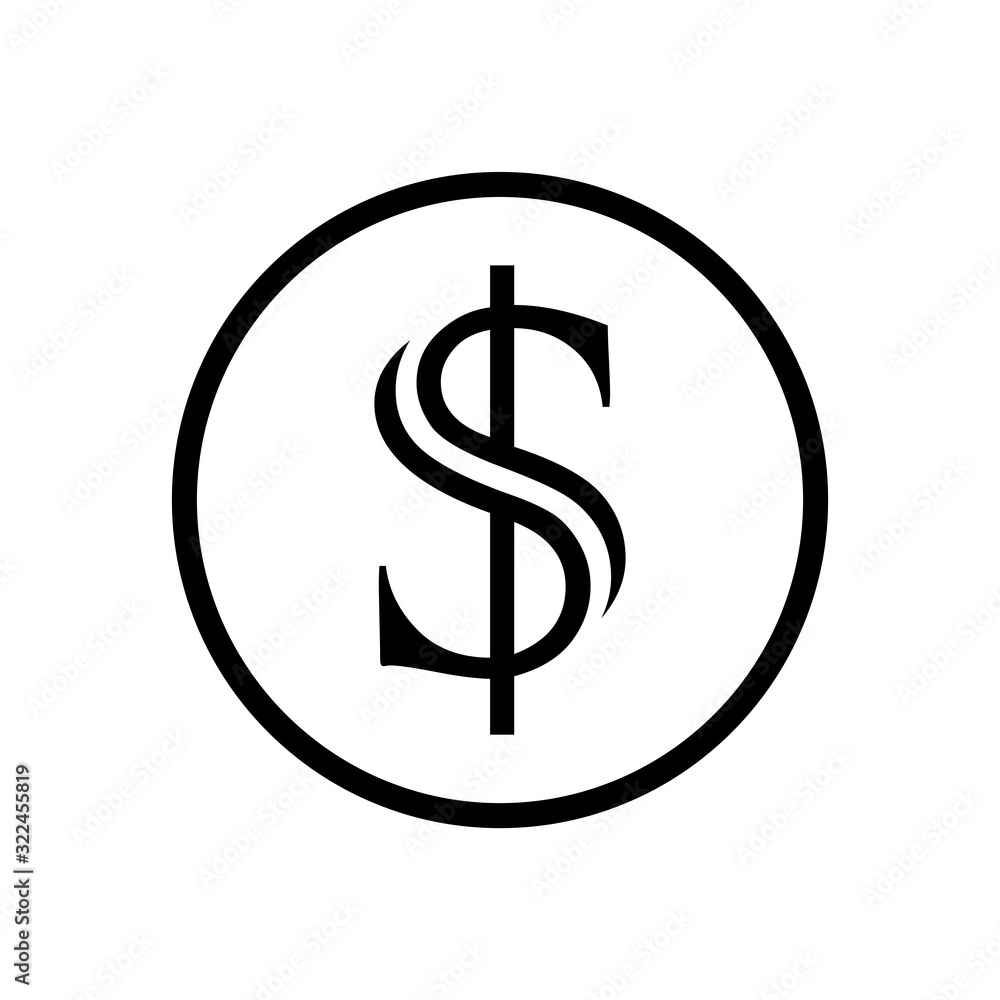Obraz premium Dollar symbol icon