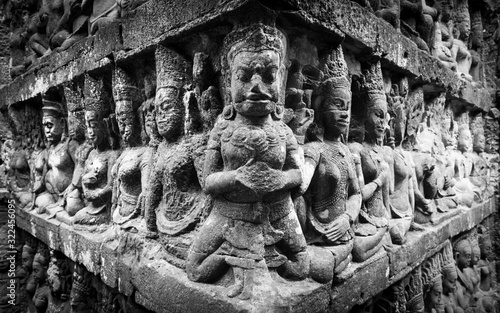 An architecture inside an Angkor Wat, Siem Riep, Cambodia. photo