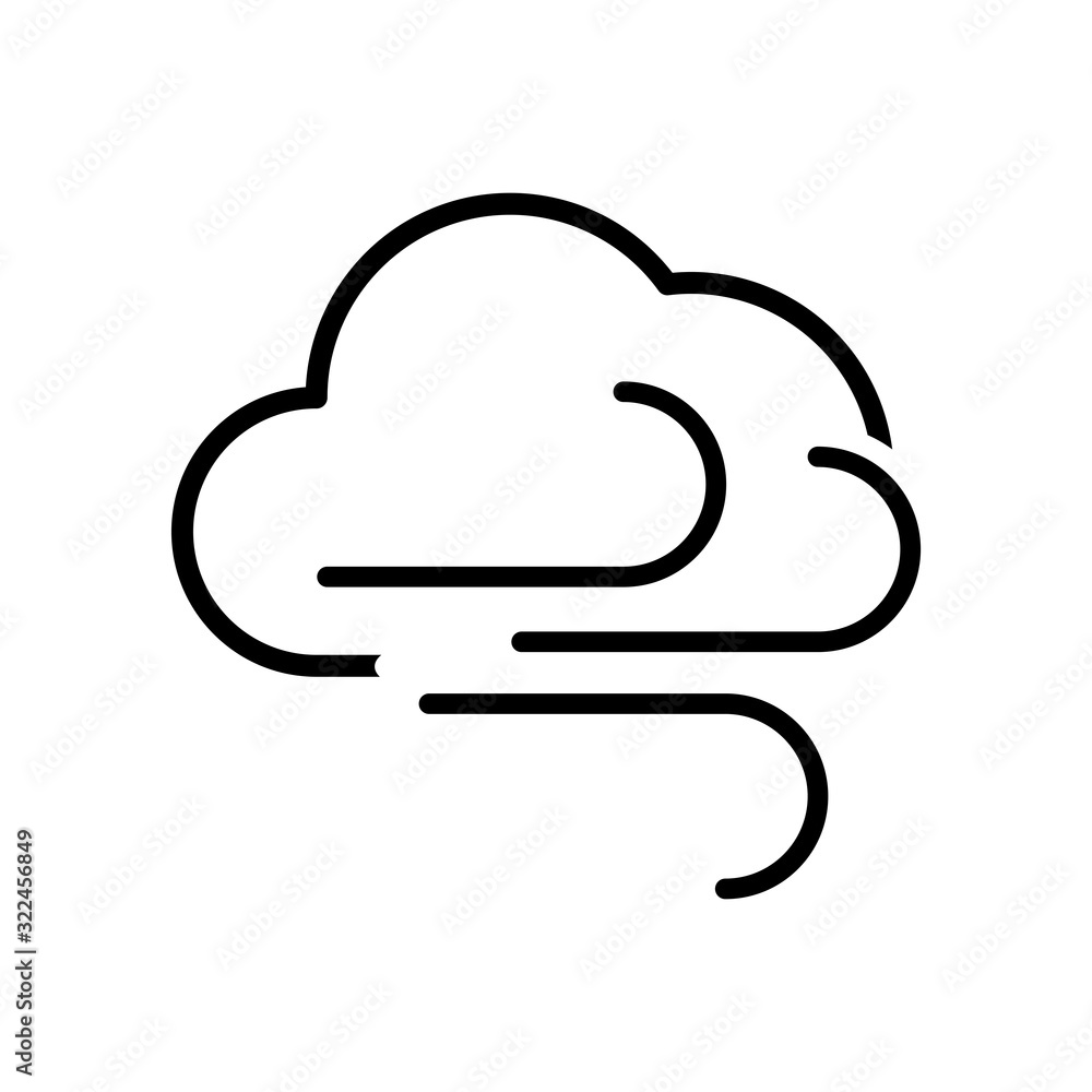 Blowing wind / windy flat icon Blowing wind / windy flat icon