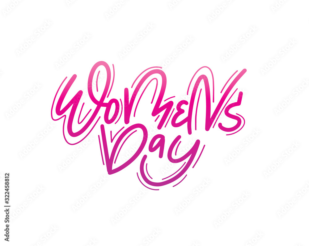 Fototapeta premium Women Day vector trendy gradient postcard design