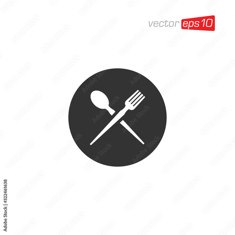 Cutlery Restaurant Icon Design Vector Cutlery Restaurant Icon Design Vector