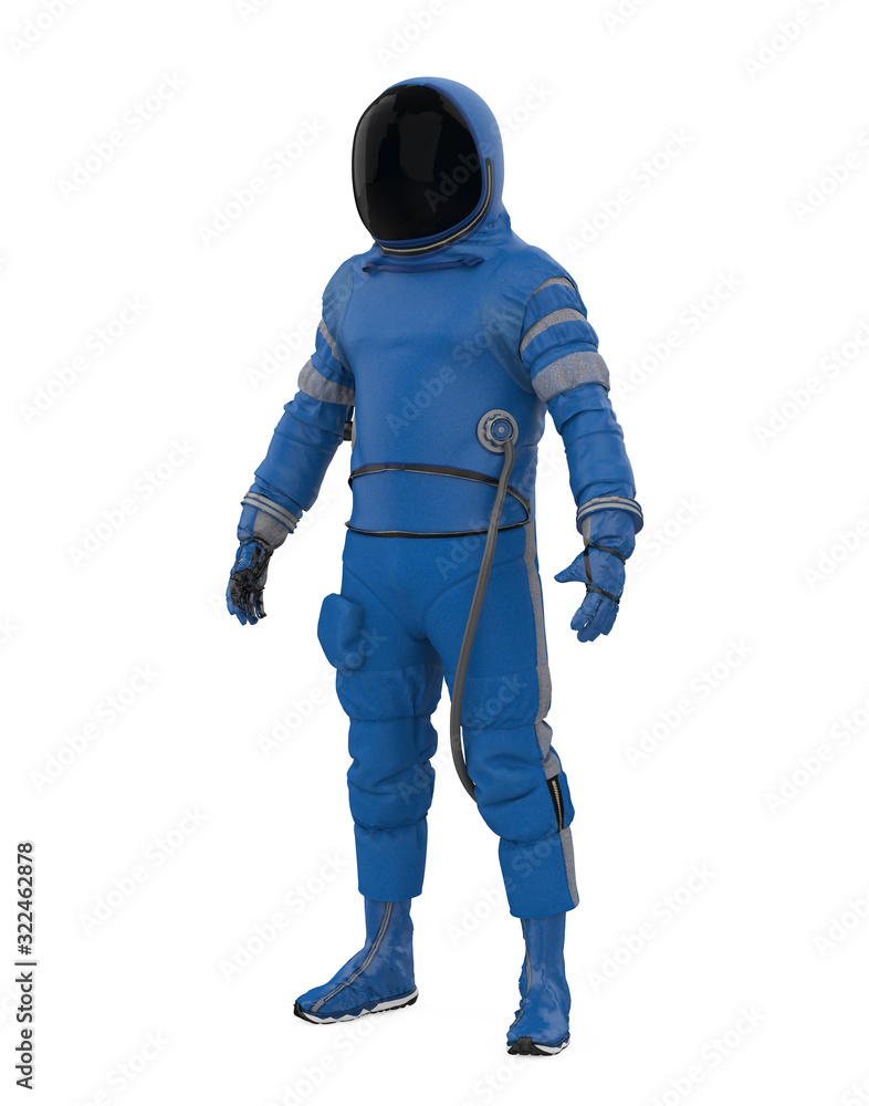 Blue Astronaut Isolated