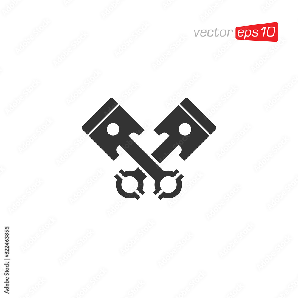 Piston Icon Logo Design Vector Piston Icon Logo Design Vector