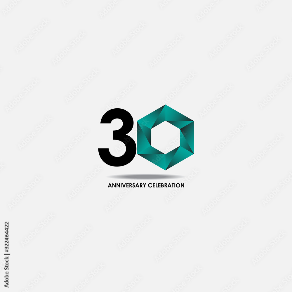 30 Years Anniversary Celebration Vector Template Design Illustration 30 Years Anniversary Celebration Vector Template Design Illustration