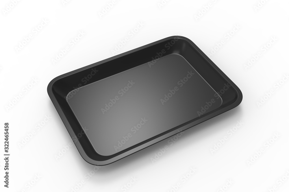 Blank rolling tray for branding, 3d render illustration. Blank rolling tray for branding, 3d render illustration.