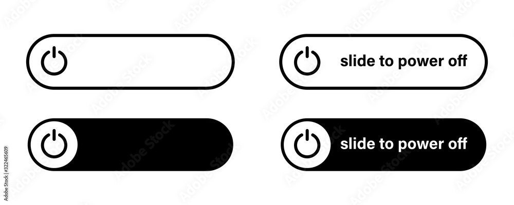 Switch toggle button On Off vector isolated icon. Power switch icon. Round button. Button with switch. Switch toggle button On Off vector isolated icon. Power switch icon. Round button. Button with switch.