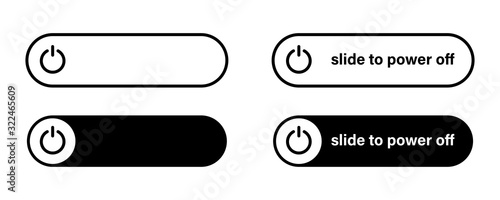  Switch toggle button On Off vector isolated icon. Power switch icon. Round button. Button with switch.