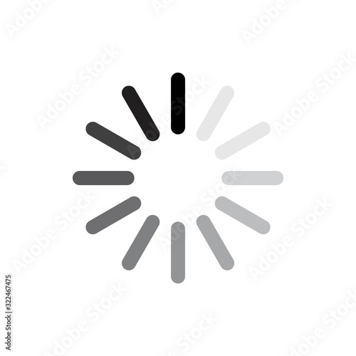 Vector Loading Icon template black color editable. Vector Loading Icon symbol Flat vector illustration for graphic and web design.