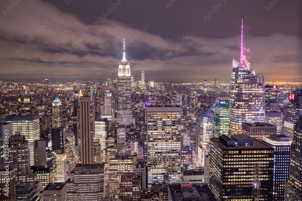 ニューヨーク夜景　：　トップ　オブ　ザ　ロック　から