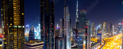 Dubai city scape at the night