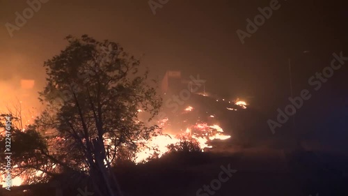 Saddleridge Fire Rages Through Los Angeles LAFD photo