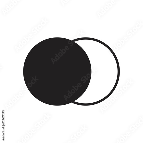 phases of solar and lunar eclipse vector icon template black color editable. phases of solar and lunar eclipse vector icon symbol Flat vector illustration for graphic and web design.