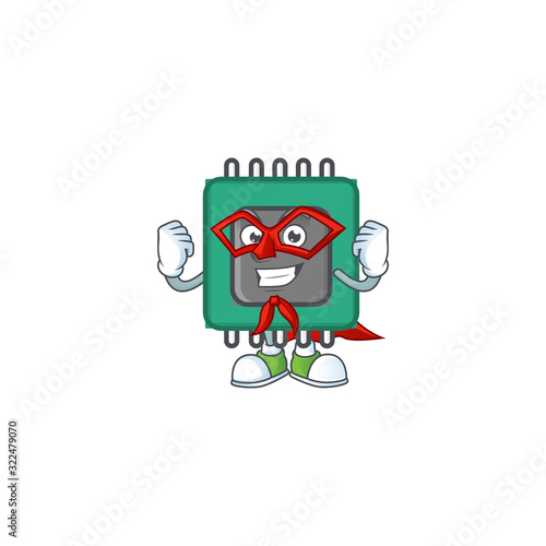 A friendly picture of RAM dressed as a Super hero