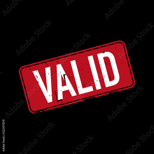 Vector Valid Rubber Grunge Stamp