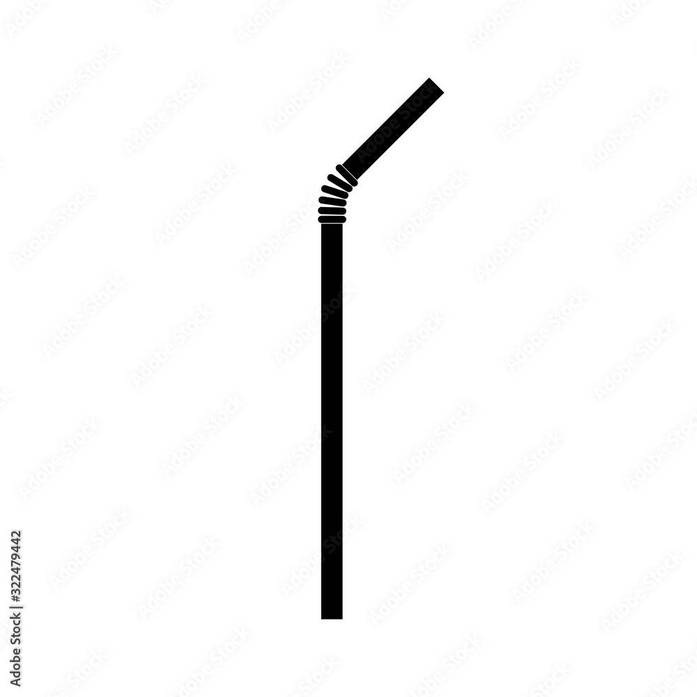 Drinking plastic straw icon isolated on white background Drinking plastic straw icon isolated on white background