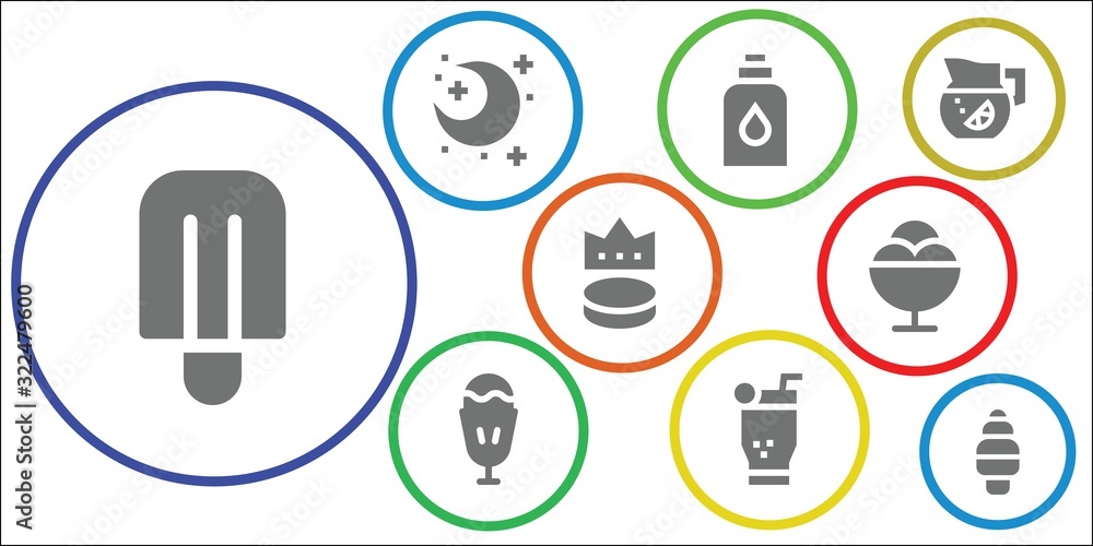 Modern Simple Set of cold Vector filled Icons Modern Simple Set of cold Vector filled Icons